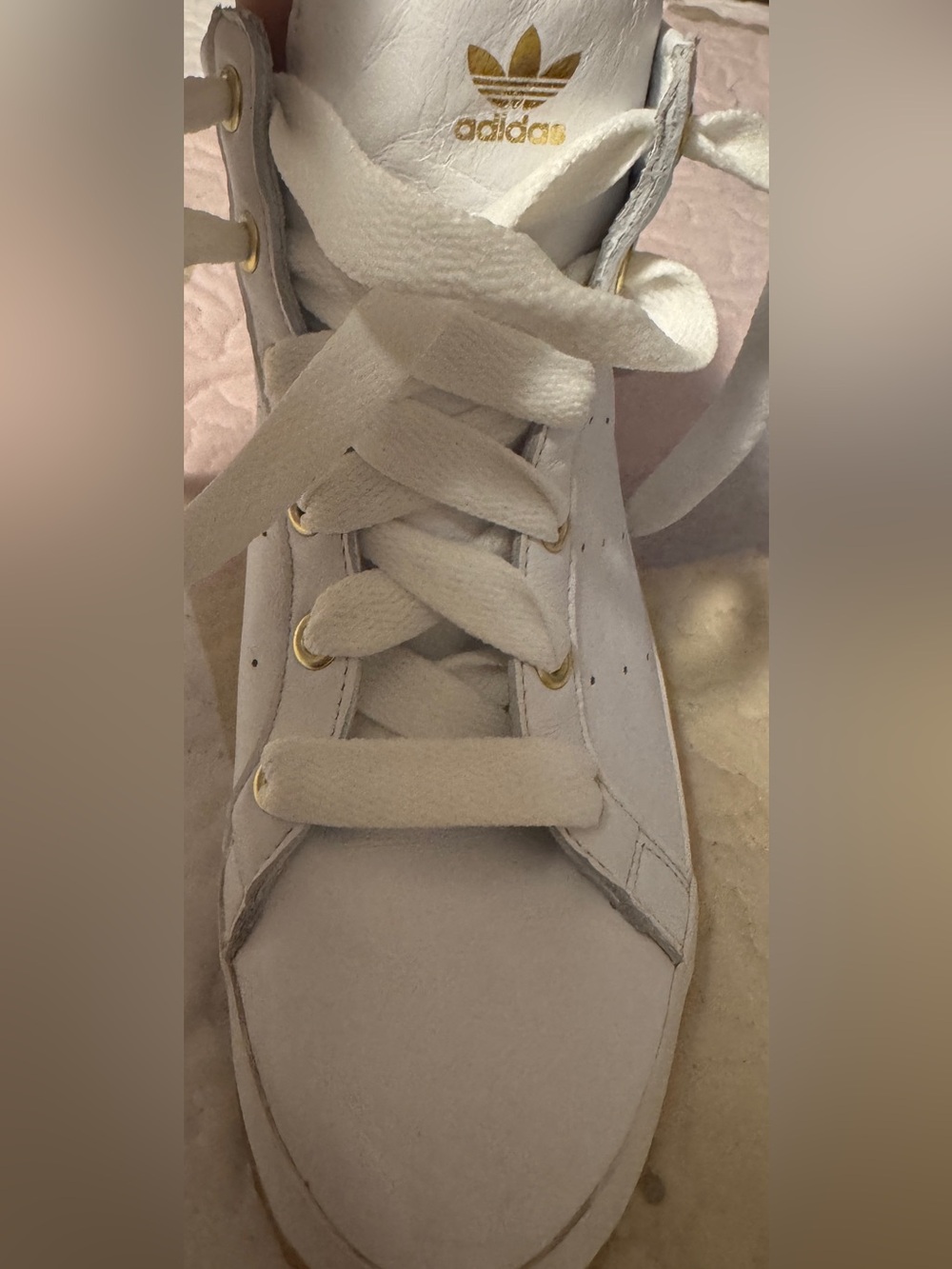 ADIDAS OPENING CEREMONY White Leather High Top Sneakers with hidden wedge! - Picture 3 of 8
